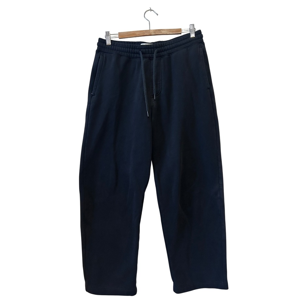 Hollister Sweatpants S Black Fleece Straight Leg Zip Pocket Joggers Logo Preppy